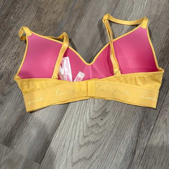 Victoria's Secret  Pink Yellow Wear Everywhere‎ Wireless Bra NWOT 32B - Picture 4 of 5
